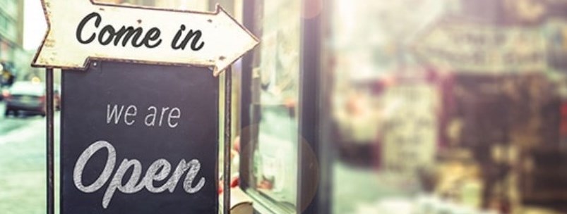 "Come In We Are Open" sign