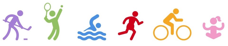 Silhouettes of different recreational activities